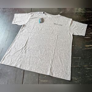 NWT Salt Life Men's Gray T-Shirt Logos 2XL Beach Summer Coastal Boating Travel